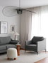 Atelier Del Sofa Nordi Sofá de 3 Plazas con Patas de Metal - Gris